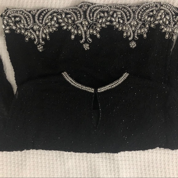 Vintage fully beaded silk top - Picture 4 of 5